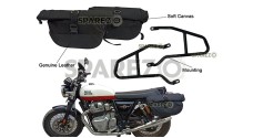 Royal Enfield GT Continental and Interceptor 650cc Soft Pannier Bags With Mounting Rails D2 - SPAREZO